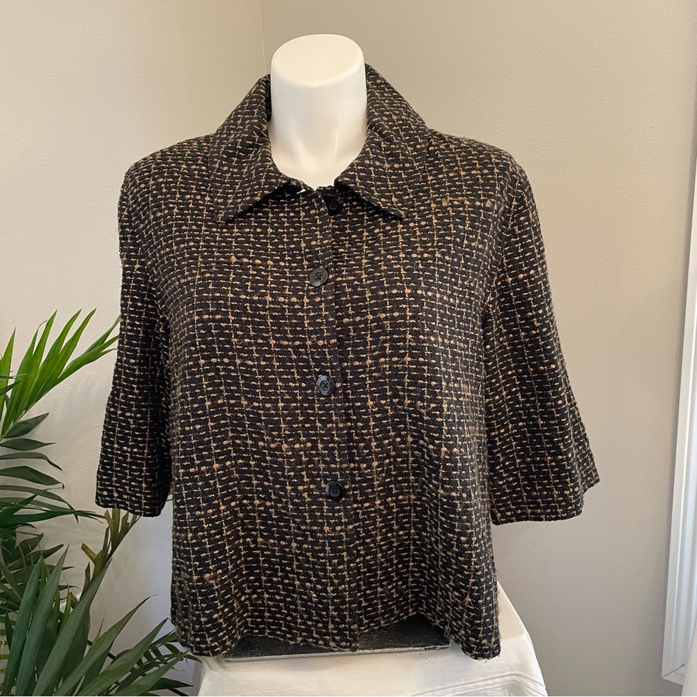 Investments Black/Brown Tweed 3/4 sleeve Blazer/Jacket for Casual/Business Wear.
